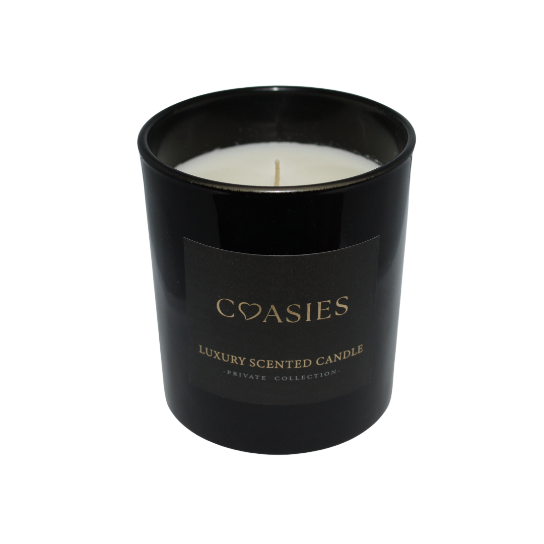 Luxury Scented Candle Rose and Oud Bergamot Black